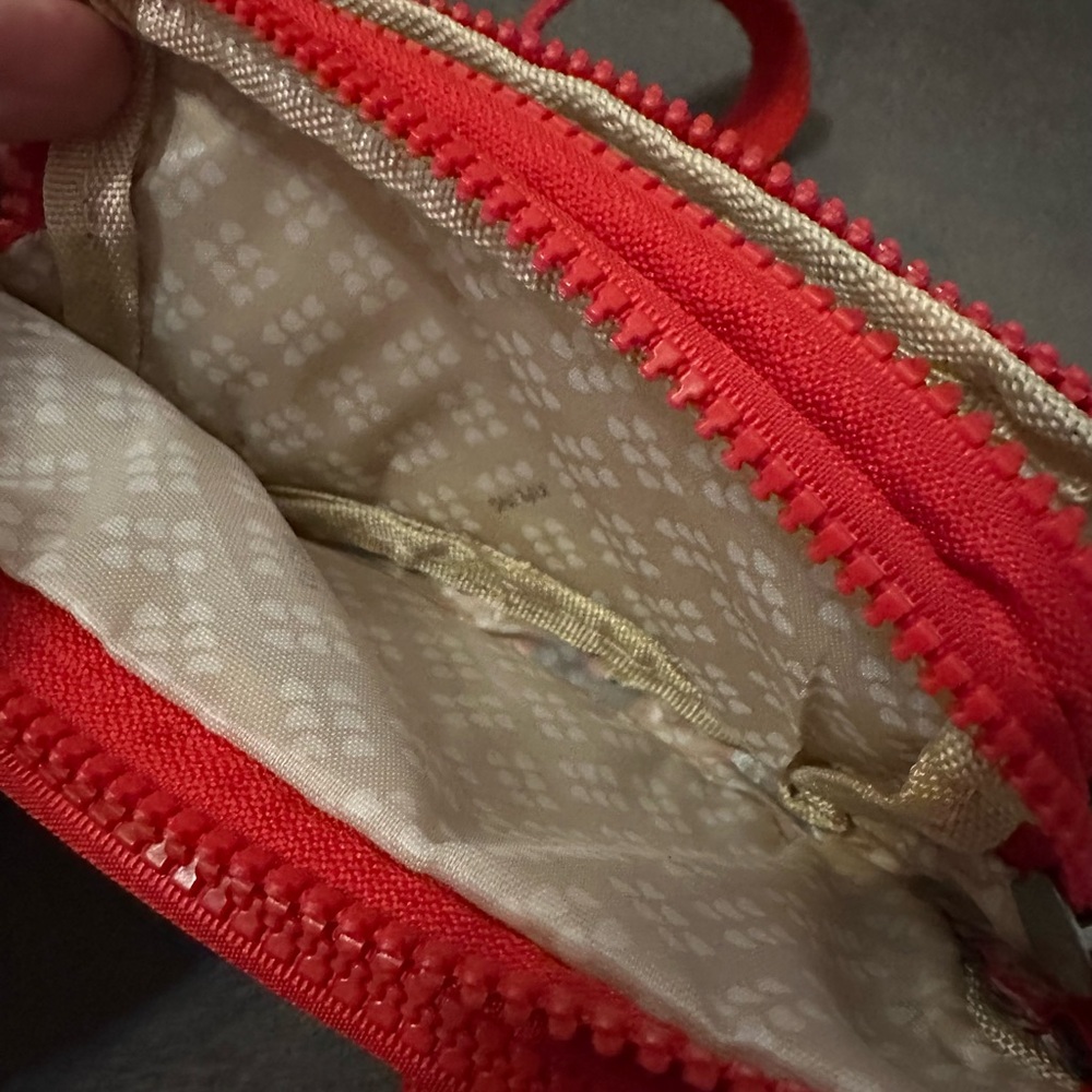 Kipling Red And Blue Monkey Pattern Bag - image 4